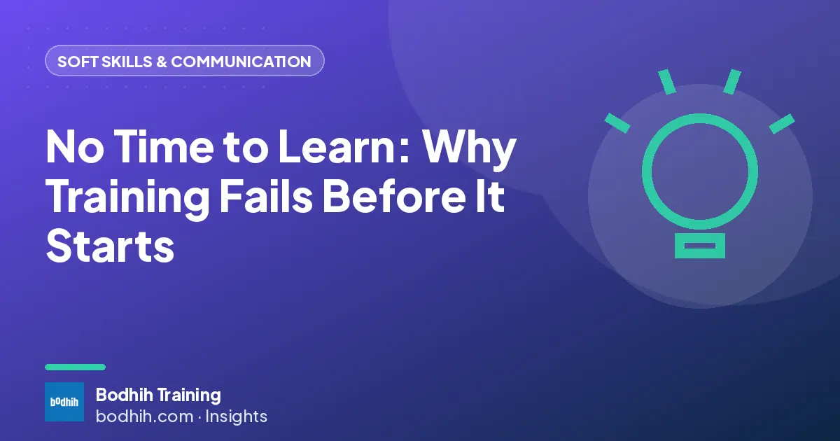 No Time to Learn: Why Training Fails Before It Starts